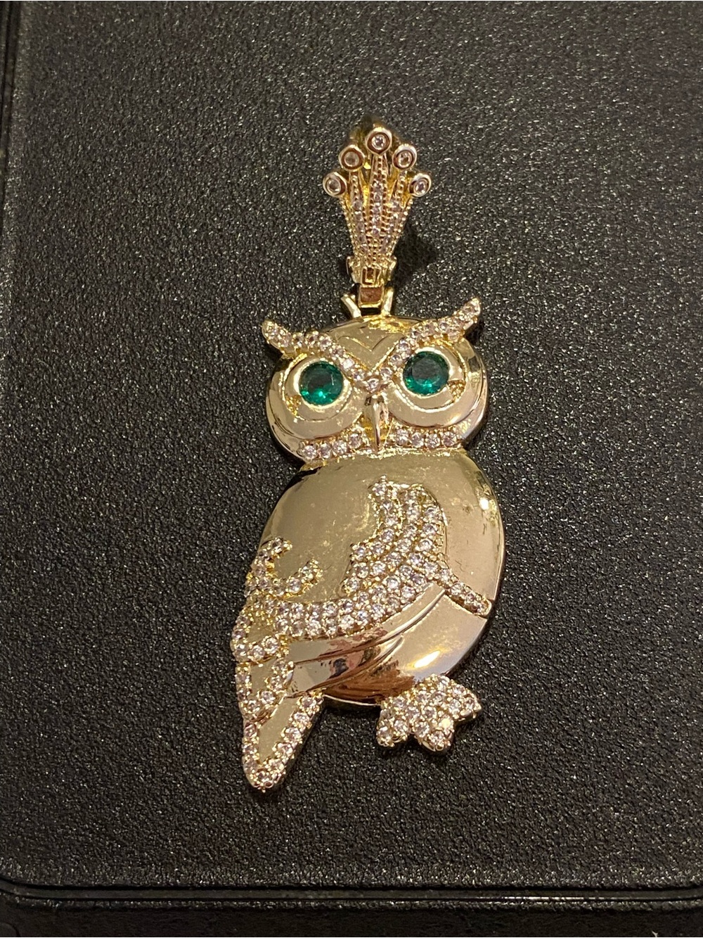 Gold-tone Owl Pendant